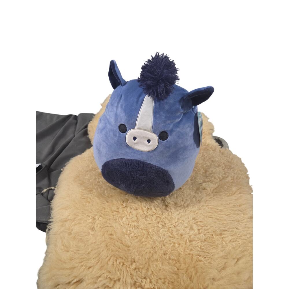 Squishmallows Caden The Horse 11" Plush, Silver Rare Tag Royal Blue Horse, NEW